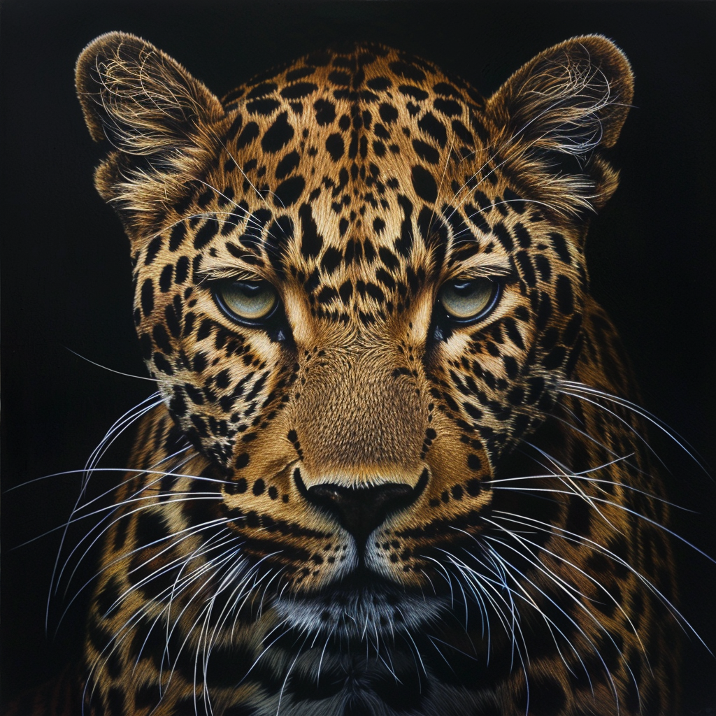 Printed Glass Kitchen Splashback Leopard Head