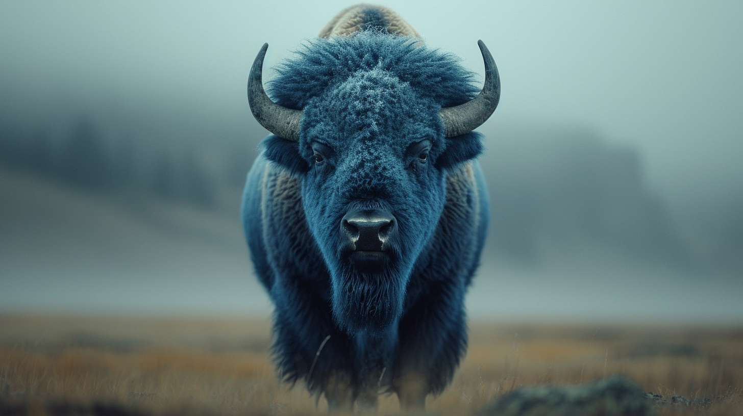 Printed Glass Kitchen Splashback Bison