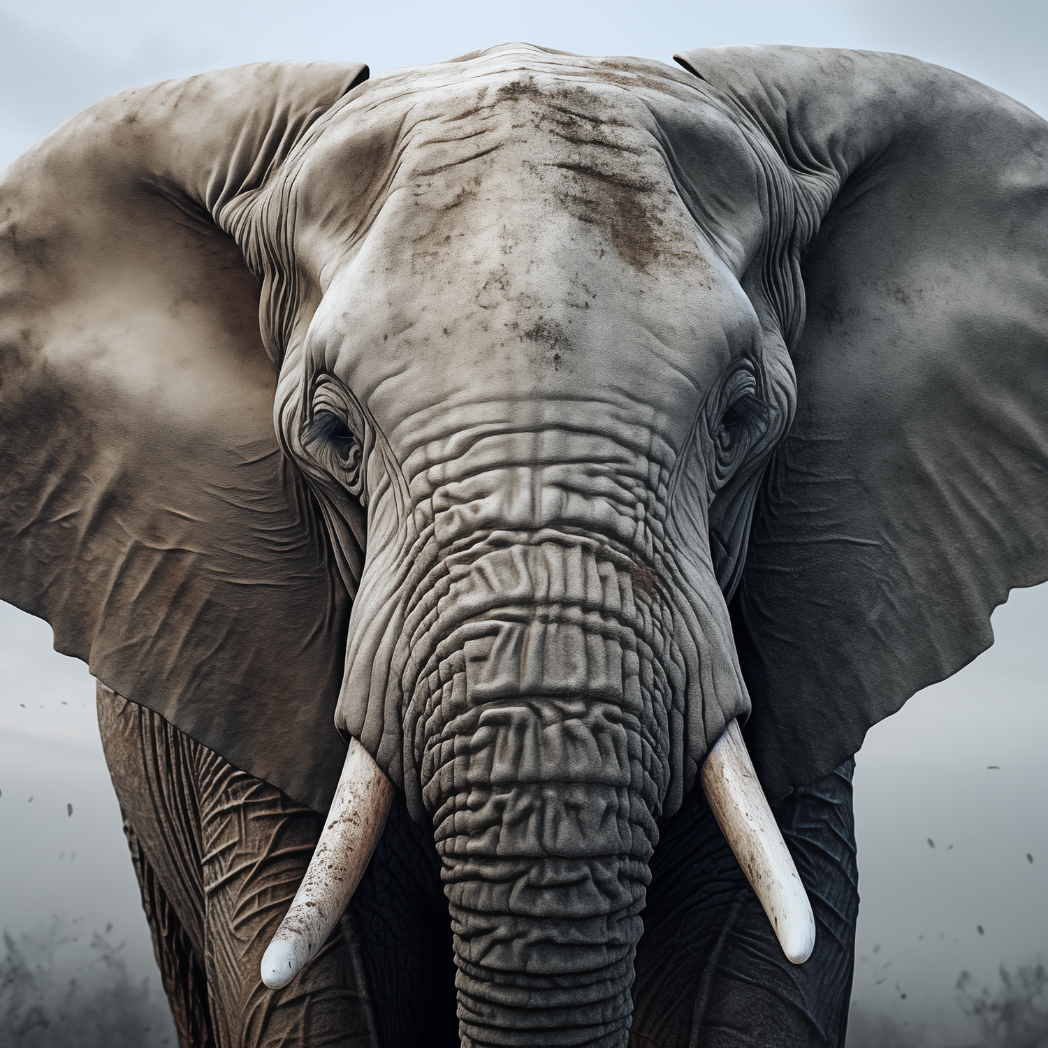 Printed Glass Kitchen Splashback Elephant Head