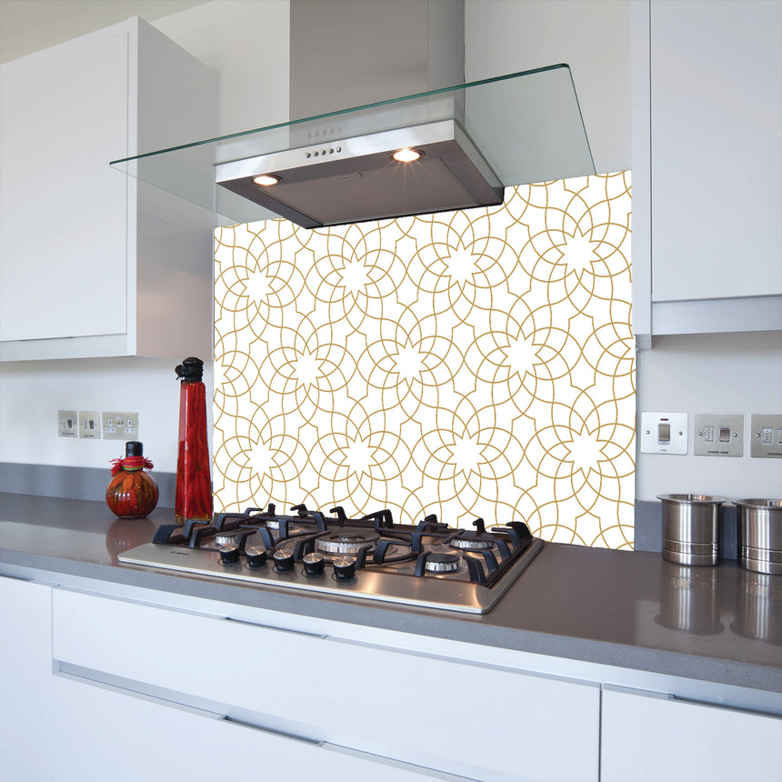 Printed Glass Kitchen Splashback Geometric 6