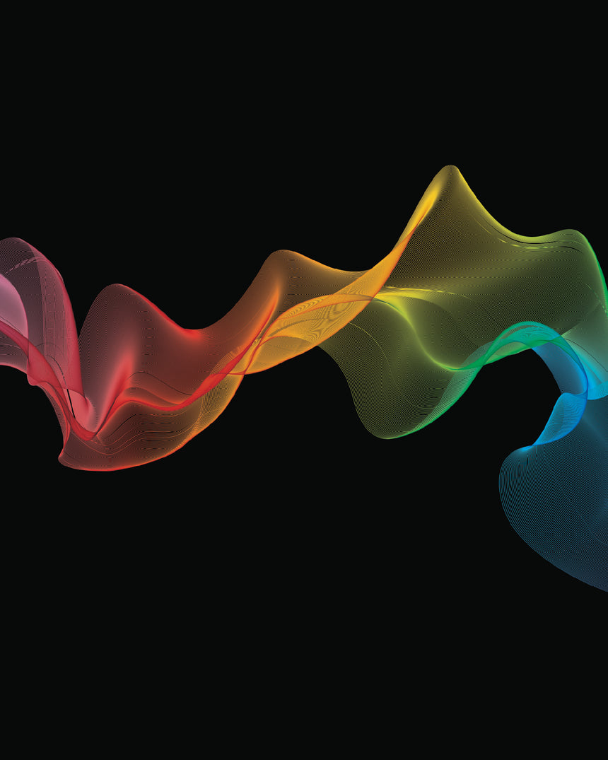 Printed Glass Kitchen Splashback Waves of Colour