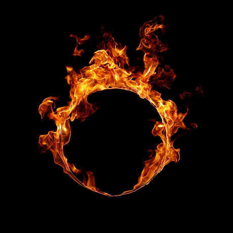 Printed Glass Kitchen Splashback Ring of Fire