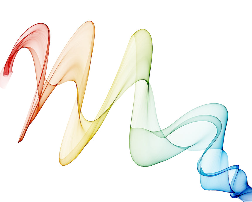 Printed Glass Kitchen Splashback Coloured Wave