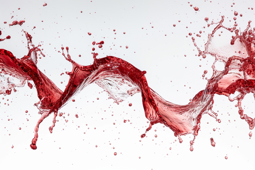 Printed Glass Kitchen Splashback Red Splash