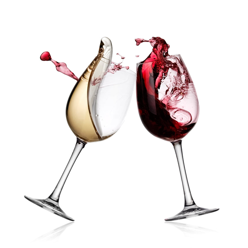 Printed Glass Kitchen Splashback 2 Wine Glasses