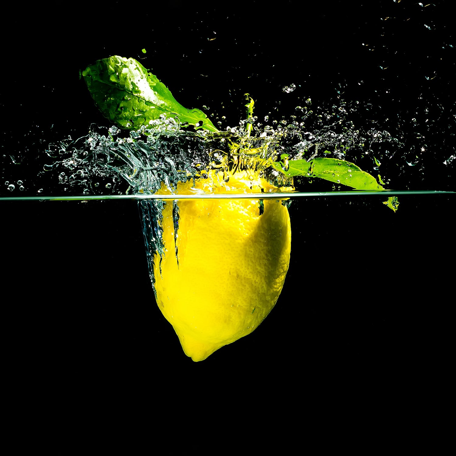 Printed Glass Kitchen Splashback Lemon