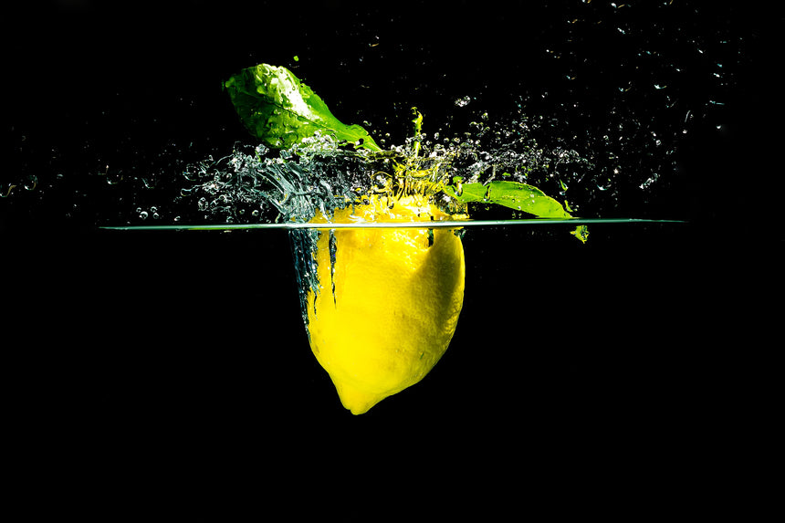 Printed Glass Kitchen Splashback Lemon