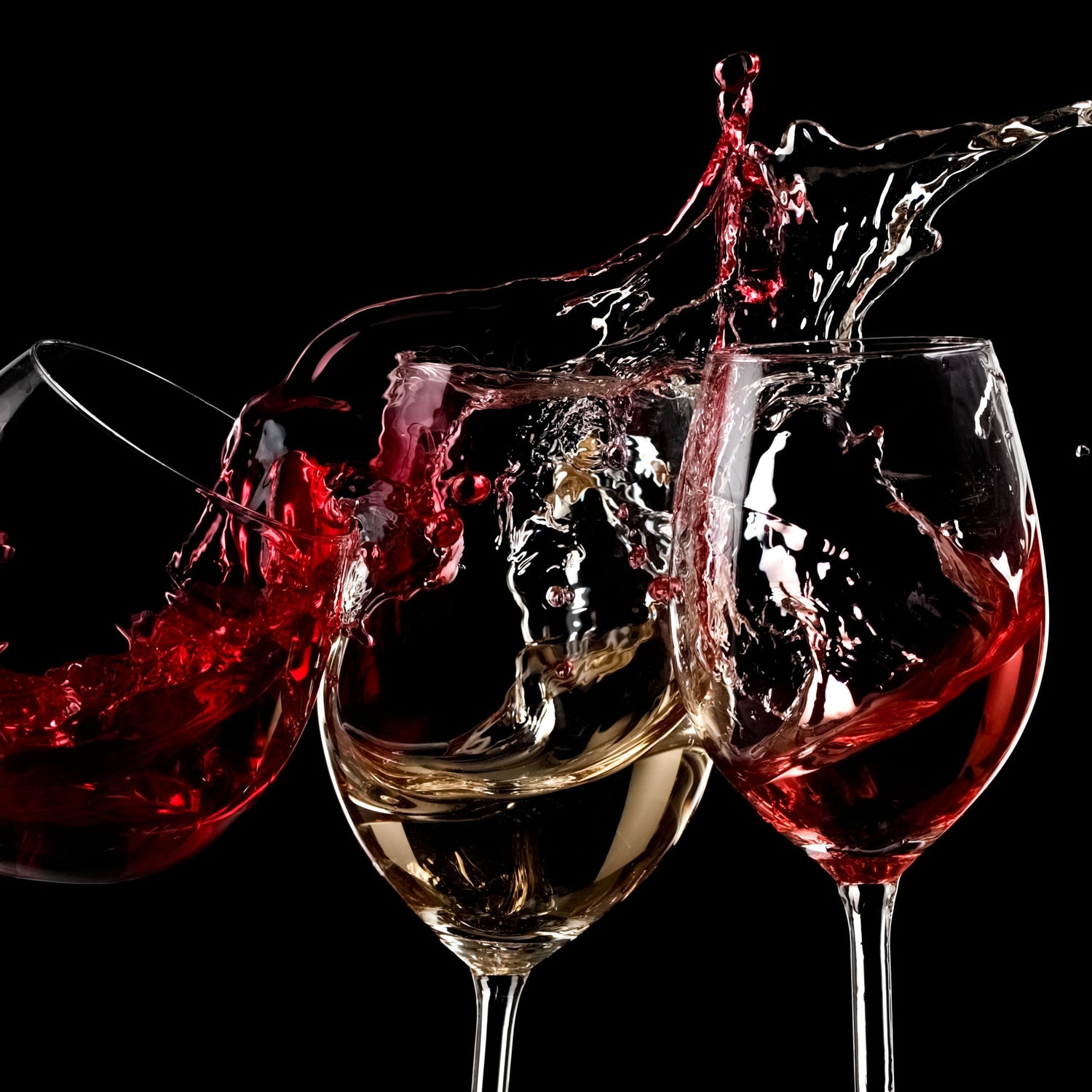 Printed Glass Kitchen Splashback Bespoke Size Toughened 3 Wine Glasses 2