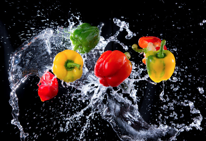 Printed Glass Kitchen Splashback 6 Peppers