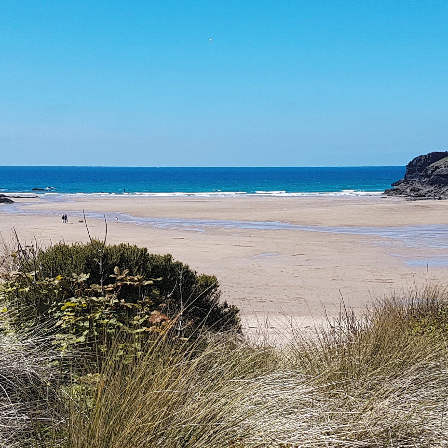 Printed Glass Kitchen Splashback Beach View