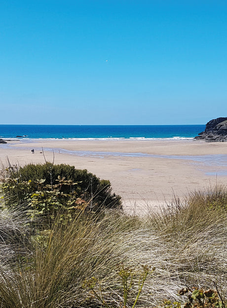 Printed Glass Kitchen Splashback Beach View
