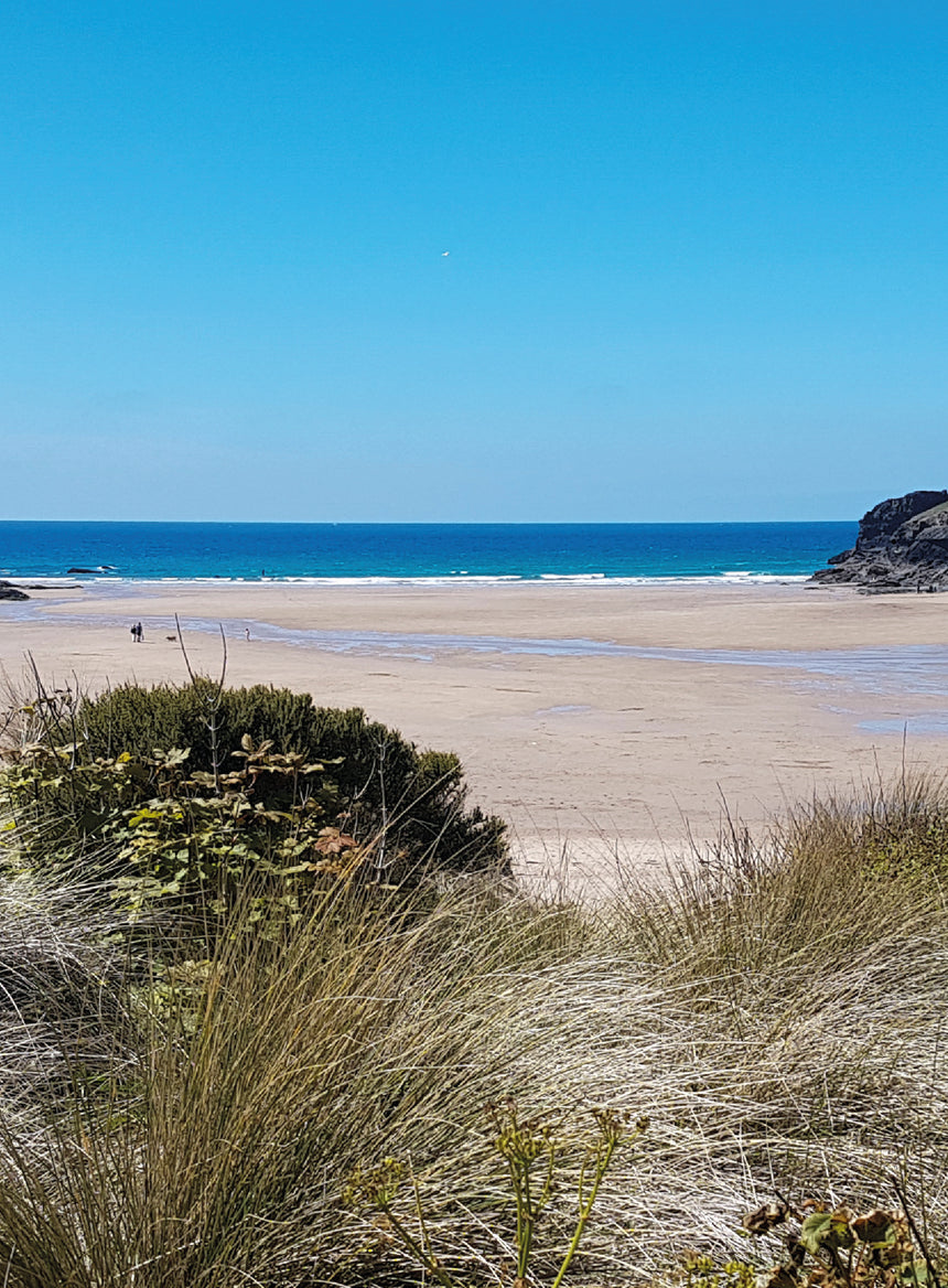 Printed Glass Kitchen Splashback Beach View