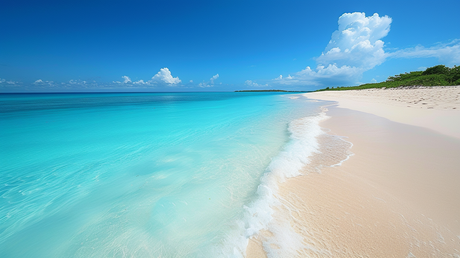Printed Glass Kitchen Splashback Sandy Beach