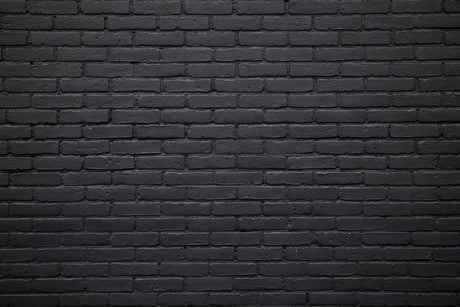 Printed Glass Kitchen Splashback Black Bricks