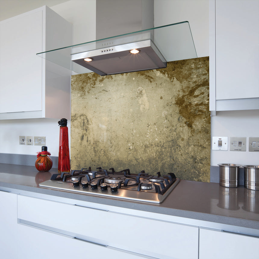 Printed Glass Kitchen Splashback Tarnished Stone