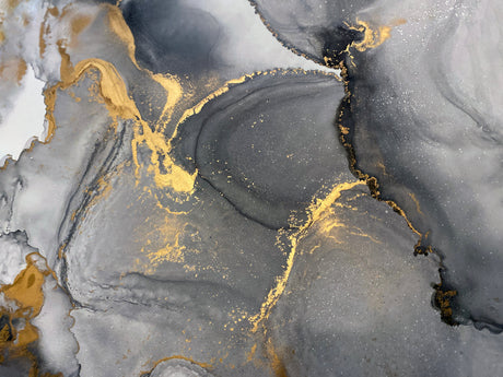 Printed Glass Kitchen Splashback Grey Marble