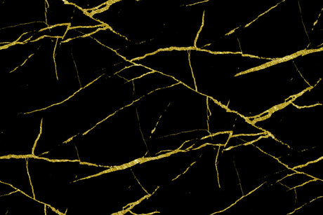 Printed Glass Kitchen Splashback Gold Vein Black Granite