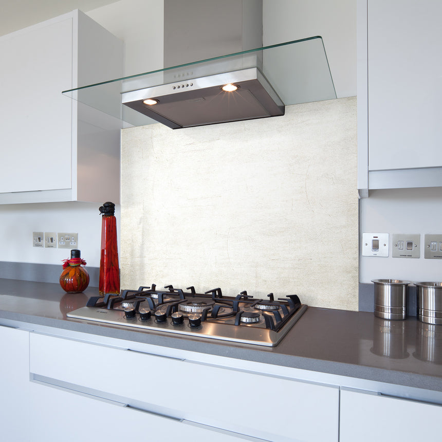Printed Glass Kitchen Splashback Linen