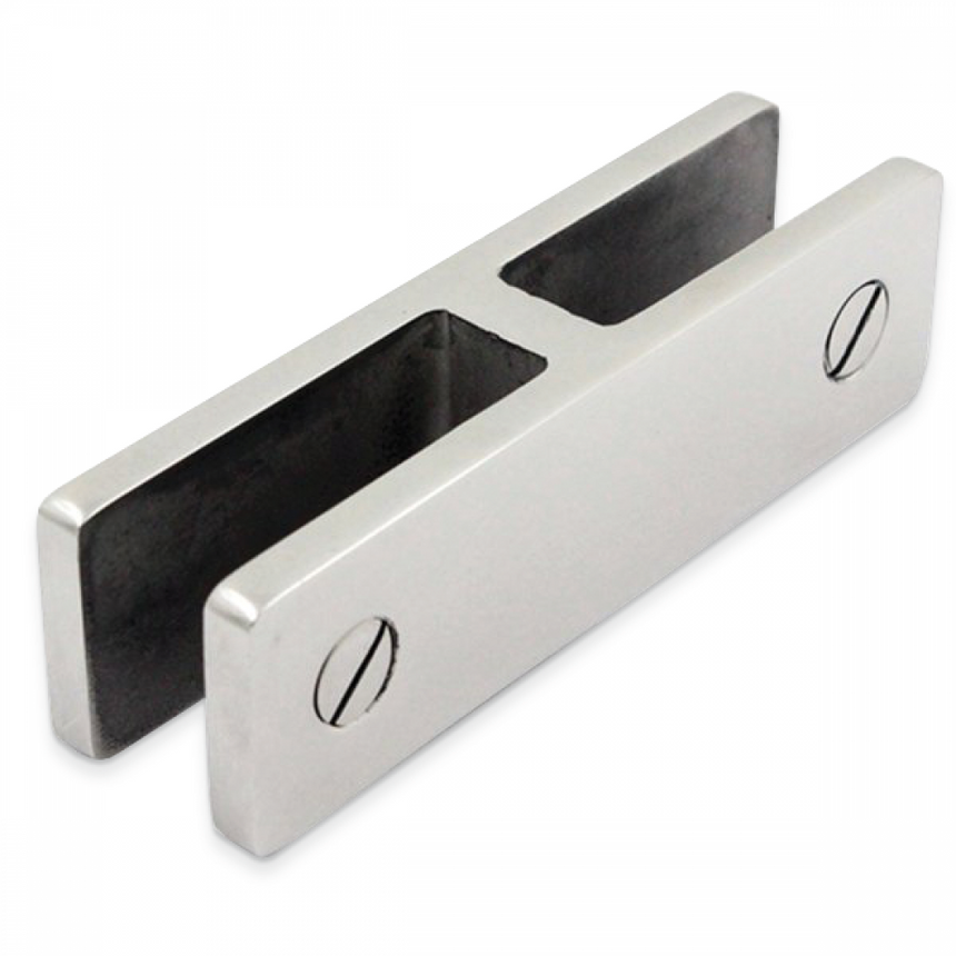 180 degree glass panel support