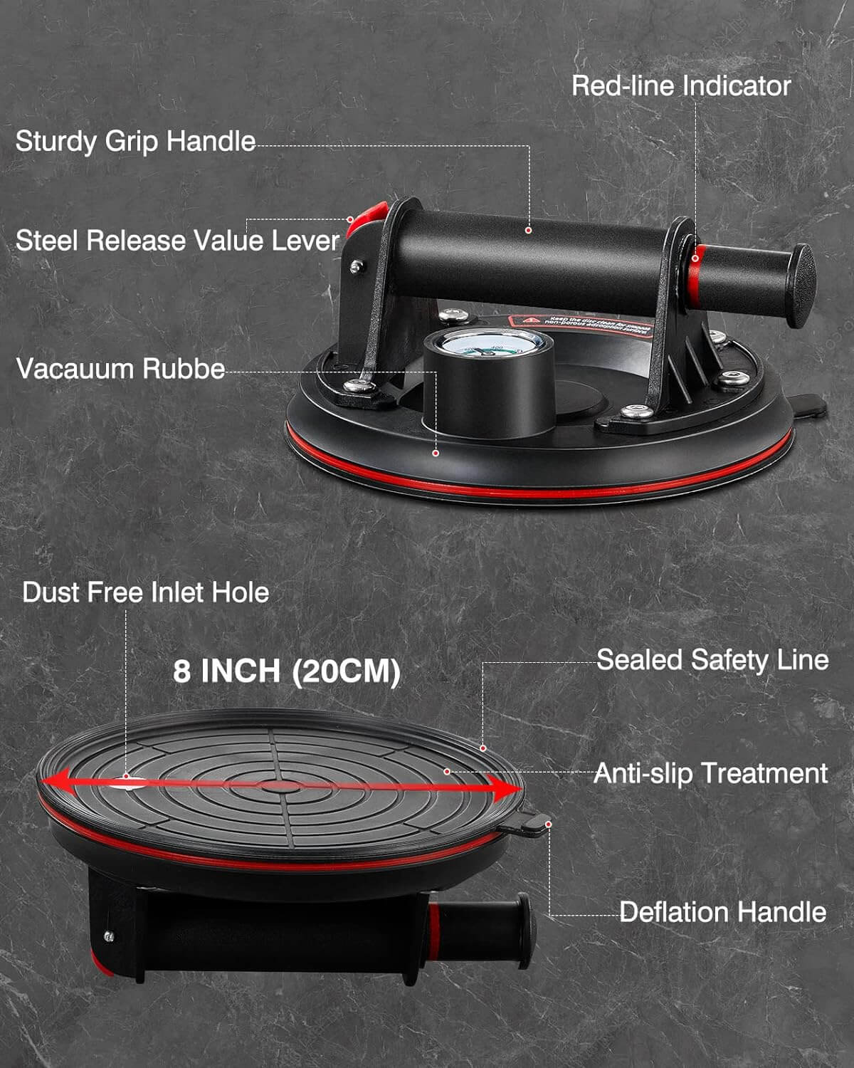 suction grip used for replacing koi pond glass windows