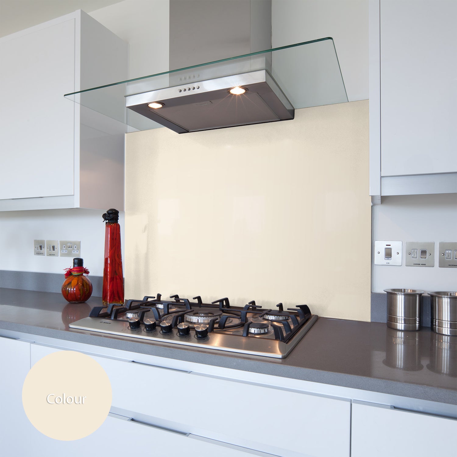 Honey Cream Glass Splashback