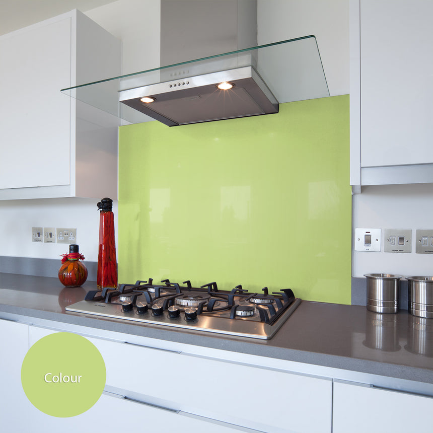 Kiwi Green Glass Splashback