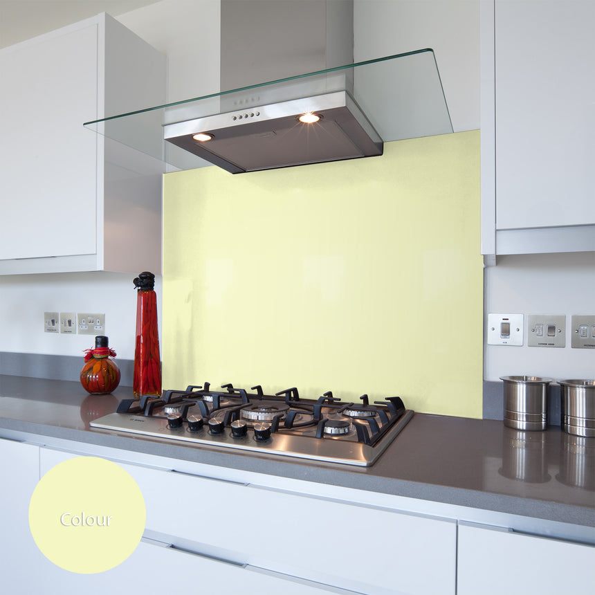 Lemon Yellow Glass Splashback