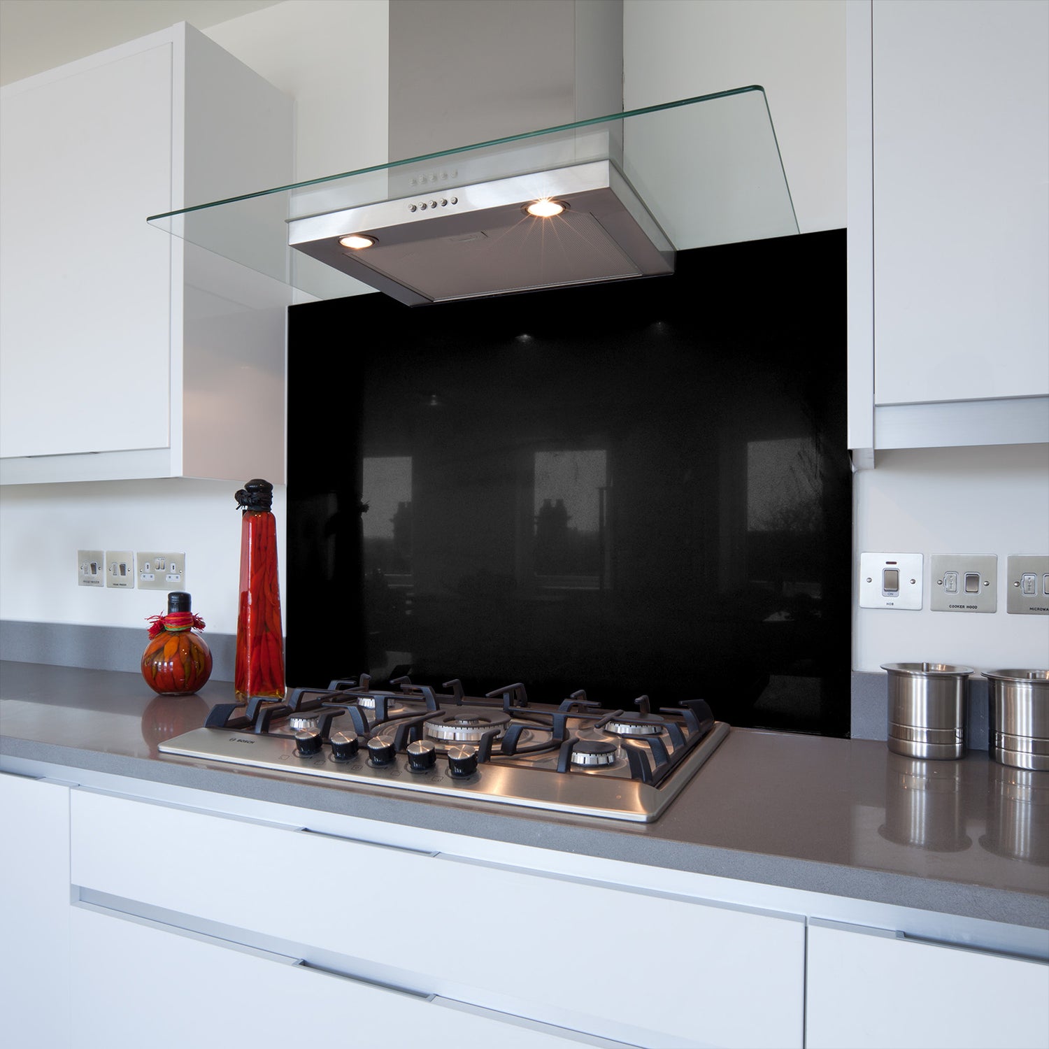 Black Glass Splashback