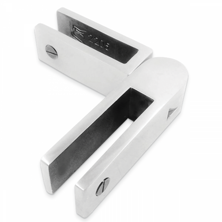 adjustable glass to glass panel support