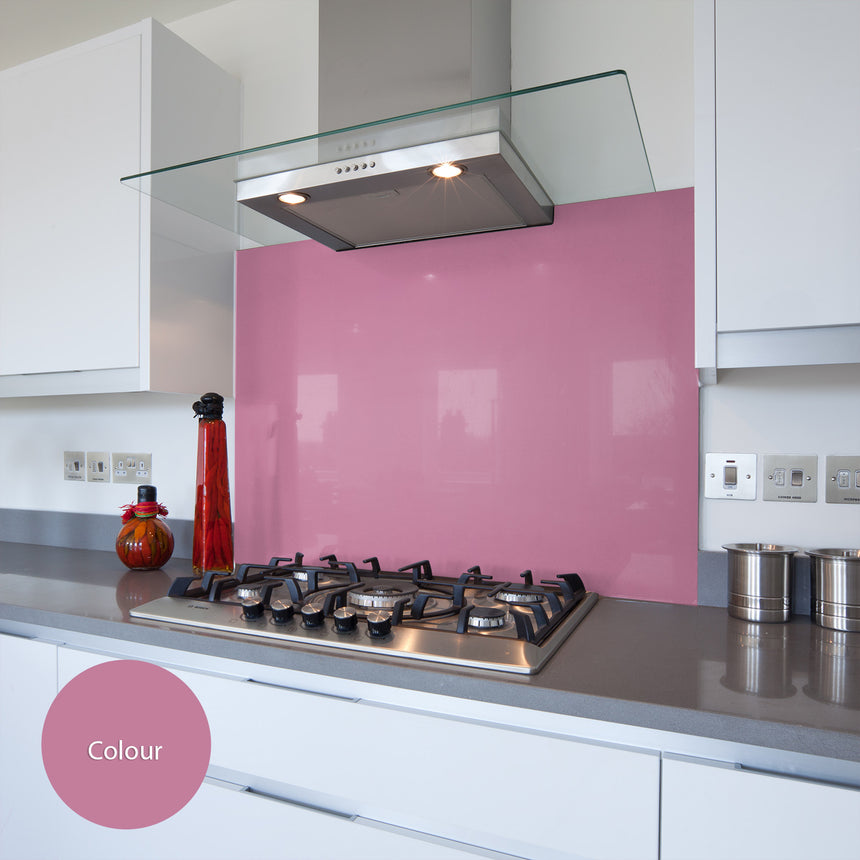 berry pink glass splashbacks