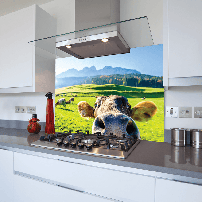 Close up cow splashback
