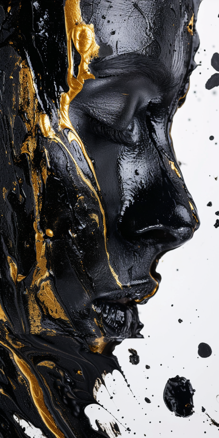 Dissolving faces glass wall art