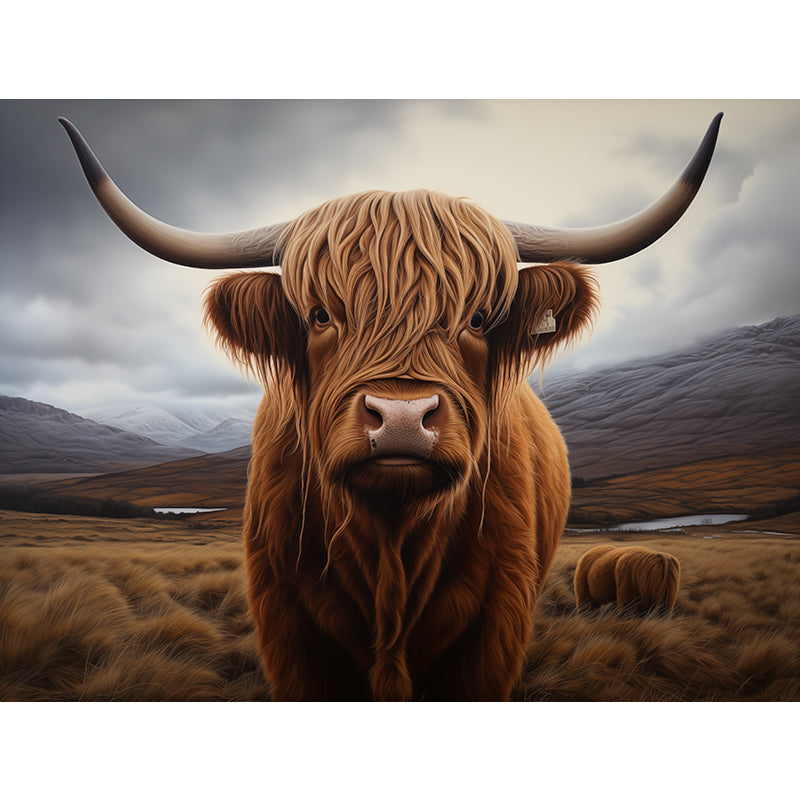 Glass splashback highland cow