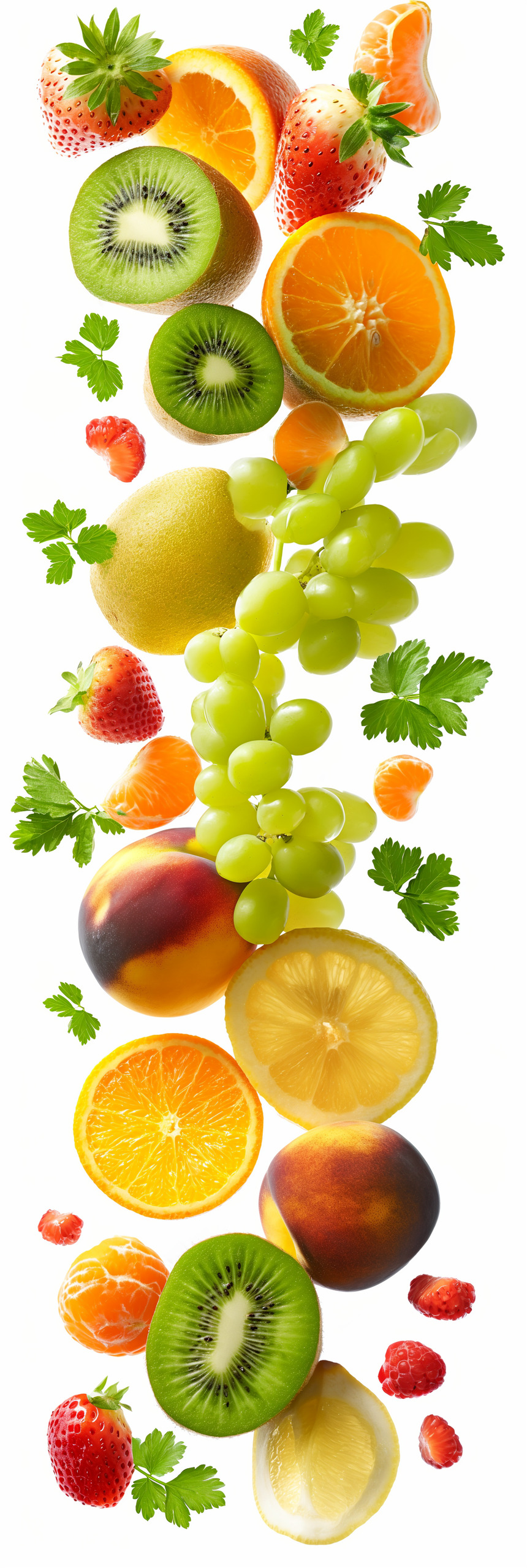 mixed fruit glass wall art