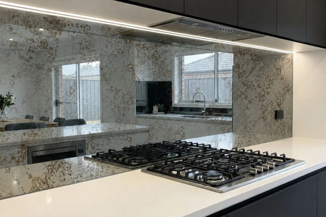 Antique Mirror Kitchen Splashback