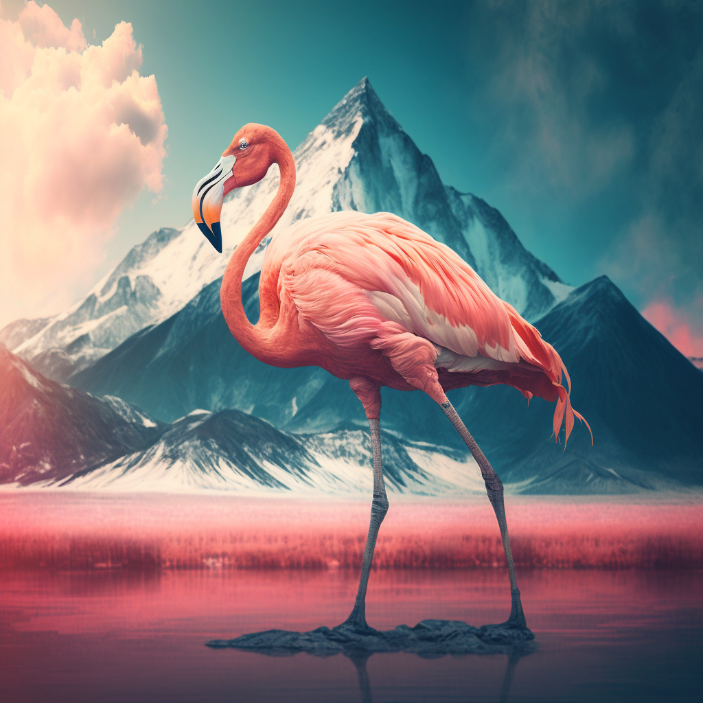 Majestic Flamingo Glass Wall Art