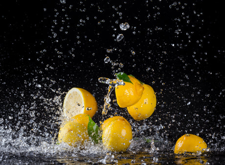 Printed Glass Kitchen Splashback 8 Lemons
