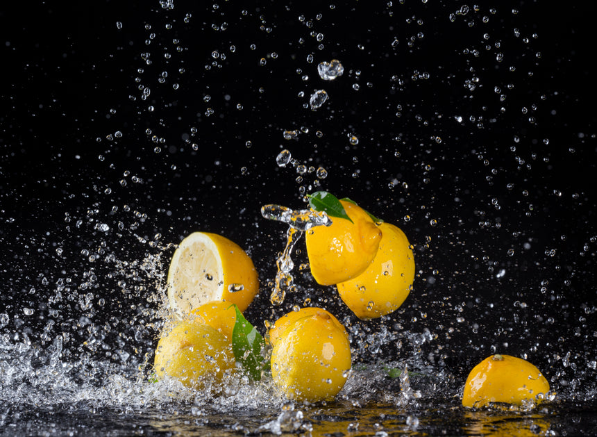 Printed Glass Kitchen Splashback 8 Lemons