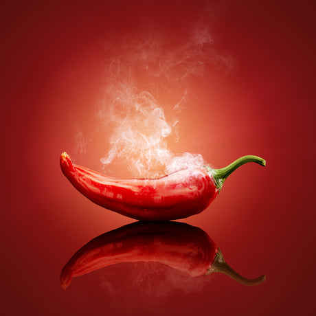 Printed Glass Kitchen Splashback Simmering Chilli