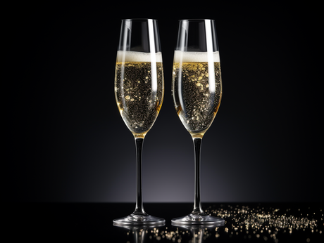 Printed Glass Kitchen Splashback Champagne 2