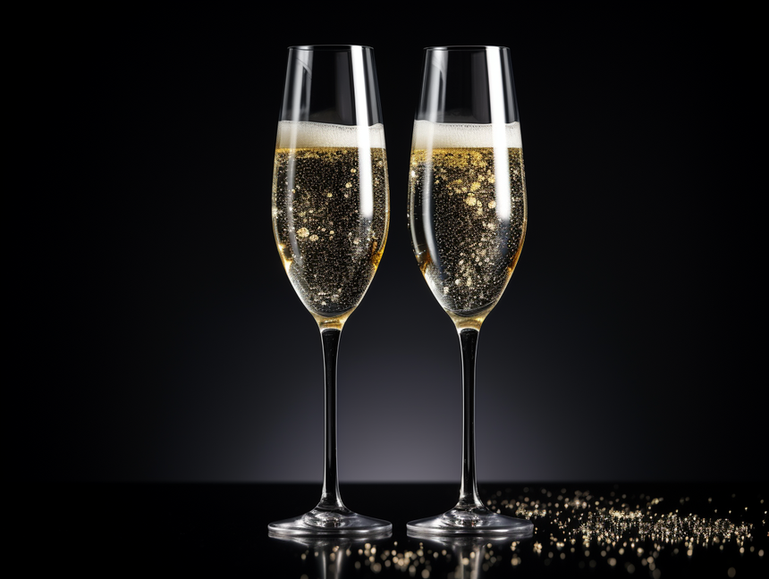 Printed Glass Kitchen Splashback Champagne 2