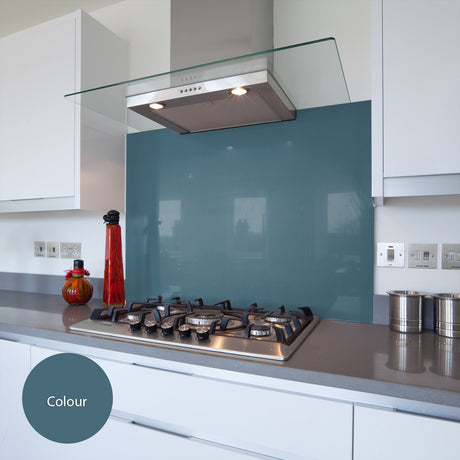Custom Colour Painted Kitchen Glass Splashback