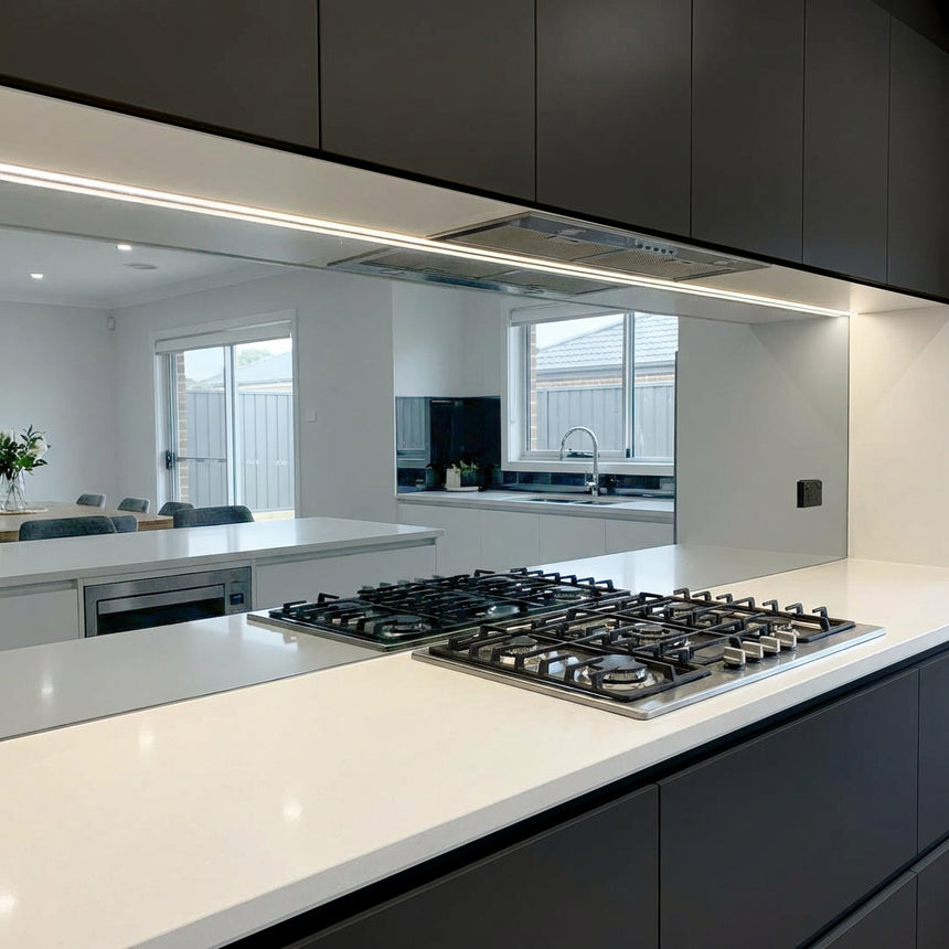 Toughened Mirror Glass Splashback