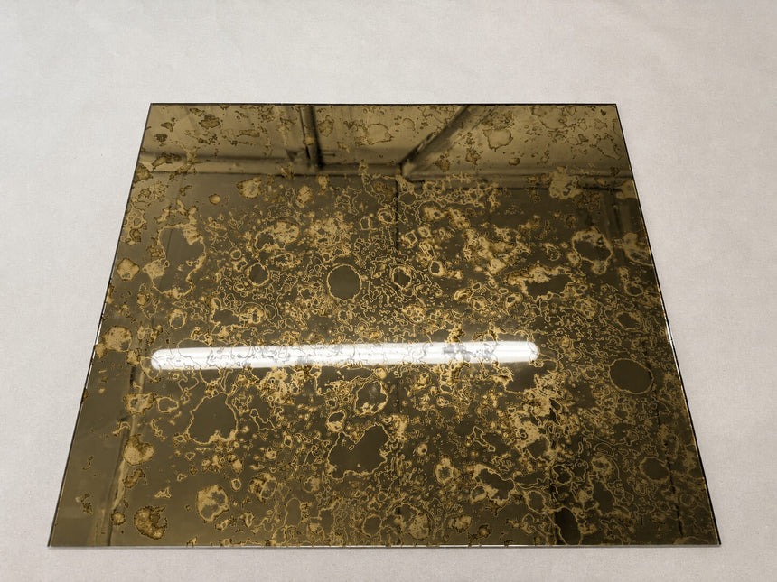 Antique gold mirror splashback
