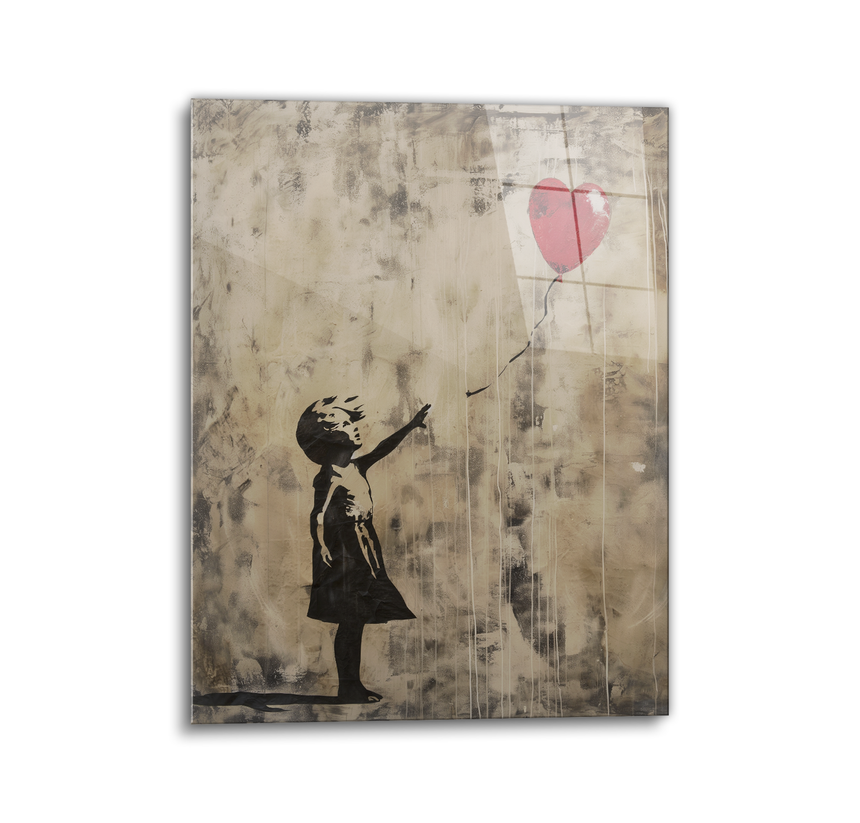 banksy girl wall art