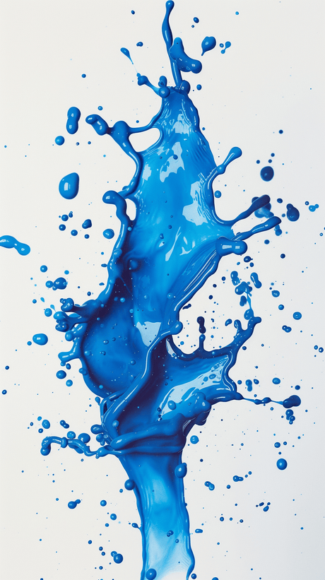 blue paint glass wall art