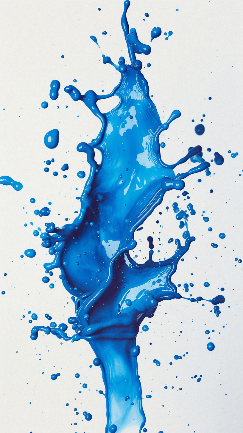 blue paint glass wall art