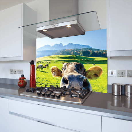 Close up cow splashback