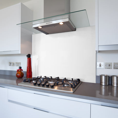 Colour brilliant white glass splashback