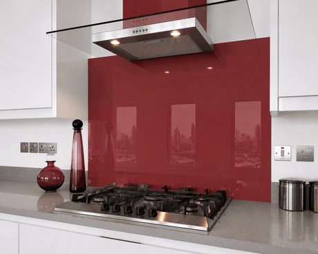 Crimson Velvet Glass Splashback